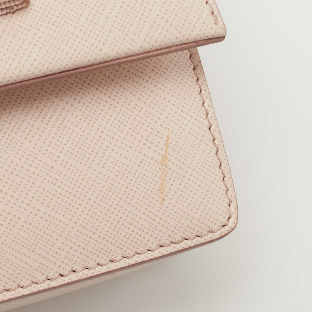 SALVATORE FERRAGAMO Pink Leather Mini Ginny Crossbody Bag - Picture 6 of 8
